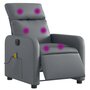 Voir la diapositive 3 : VIDAXL Fauteuil de massage inclinable electrique gris similicuir