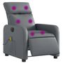 Voir la diapositive 3 : VIDAXL Fauteuil de massage inclinable electrique gris similicuir
