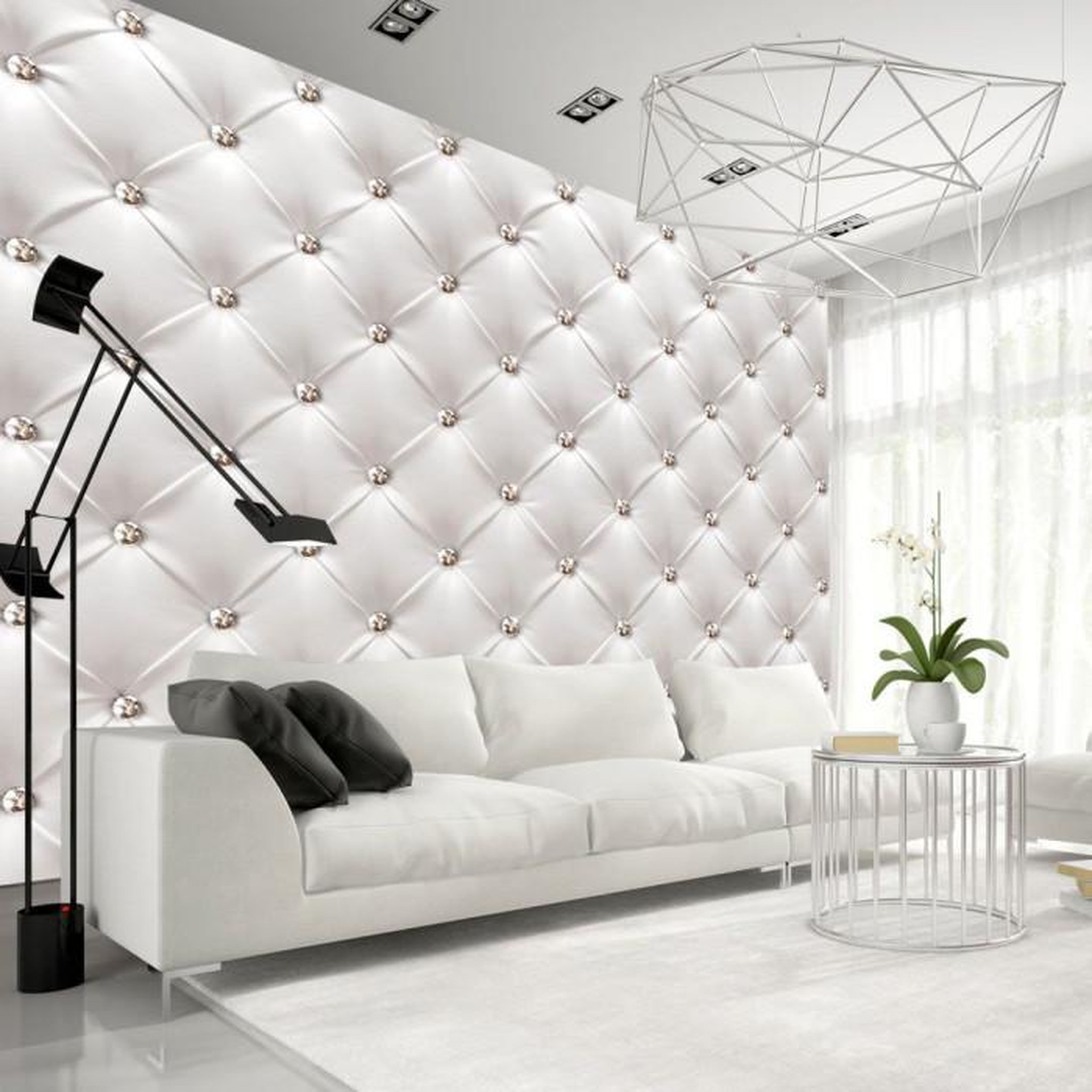 Paris Prix Papier Peint  White Elegance. Coloris disponibles : Multicolore
