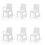 Voir la diapositive 1 : ARETA Lot de 4 chaises et de 2 fauteuils de jardin - Blanc - URANO