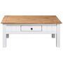 Voir la diapositive 5 : VIDAXL Table basse Blanc 100x60x45 cm Pin massif Assortiment Panama