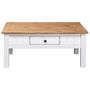 Voir la diapositive 5 : VIDAXL Table basse Blanc 100x60x45 cm Pin massif Assortiment Panama