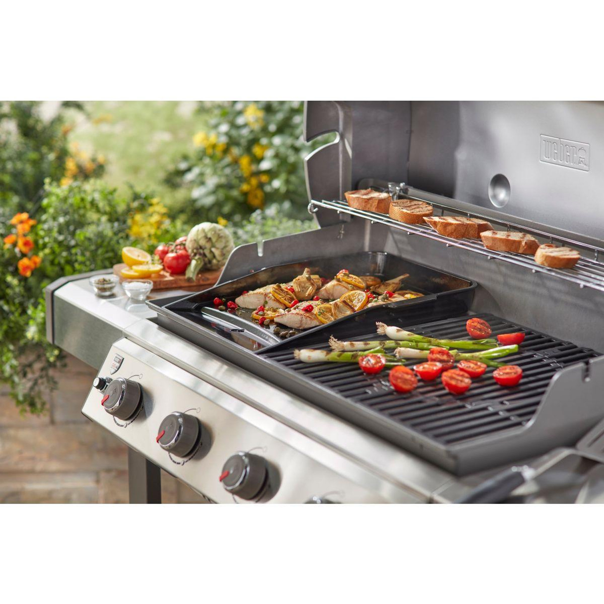 Voir la diapositive 5 : Weber Plancha pour barbecue pour Genesis II 4 et 6 bruleurs