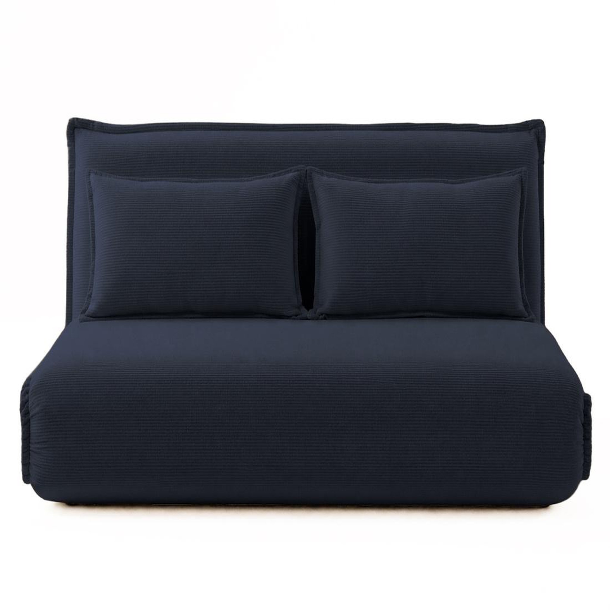 Voir la diapositive 1 : BEST MOBILIER Candice - banquette 2 places convertible clic-clac en velours côtelé