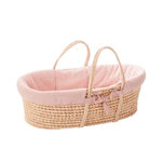 COMBELLE Couffin en osier rose clair - Collection Promenade Bucolique pour Filles