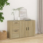 Voir la diapositive 1 : VIDAXL Buffet Chene sonoma 100x33x59,5 cm Bois d'ingenierie