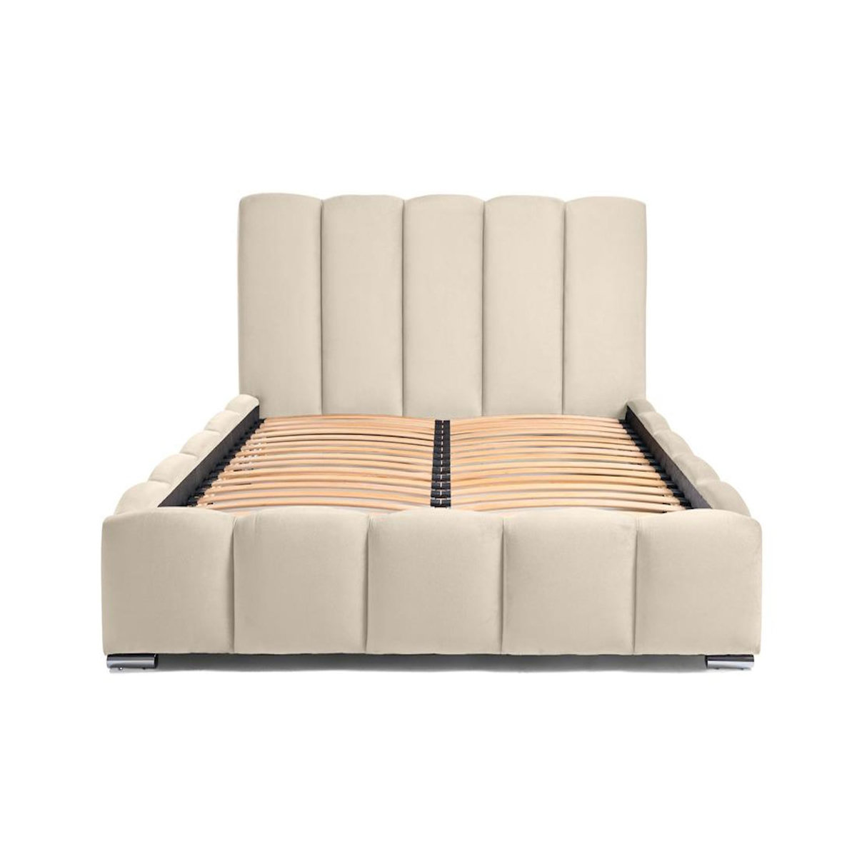 BEST MOBILIER Torreon - lit coffre - 160x200 - sommier inclus - en velours