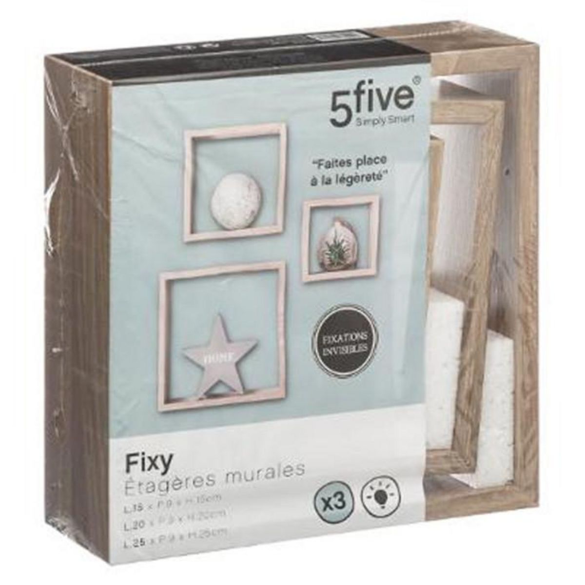 ATMOSPHERA 3 Etagères murales design cube Fixy