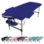 VIVEZEN Table de massage pliante 2 zones en aluminium + Accessoires et housse de transport