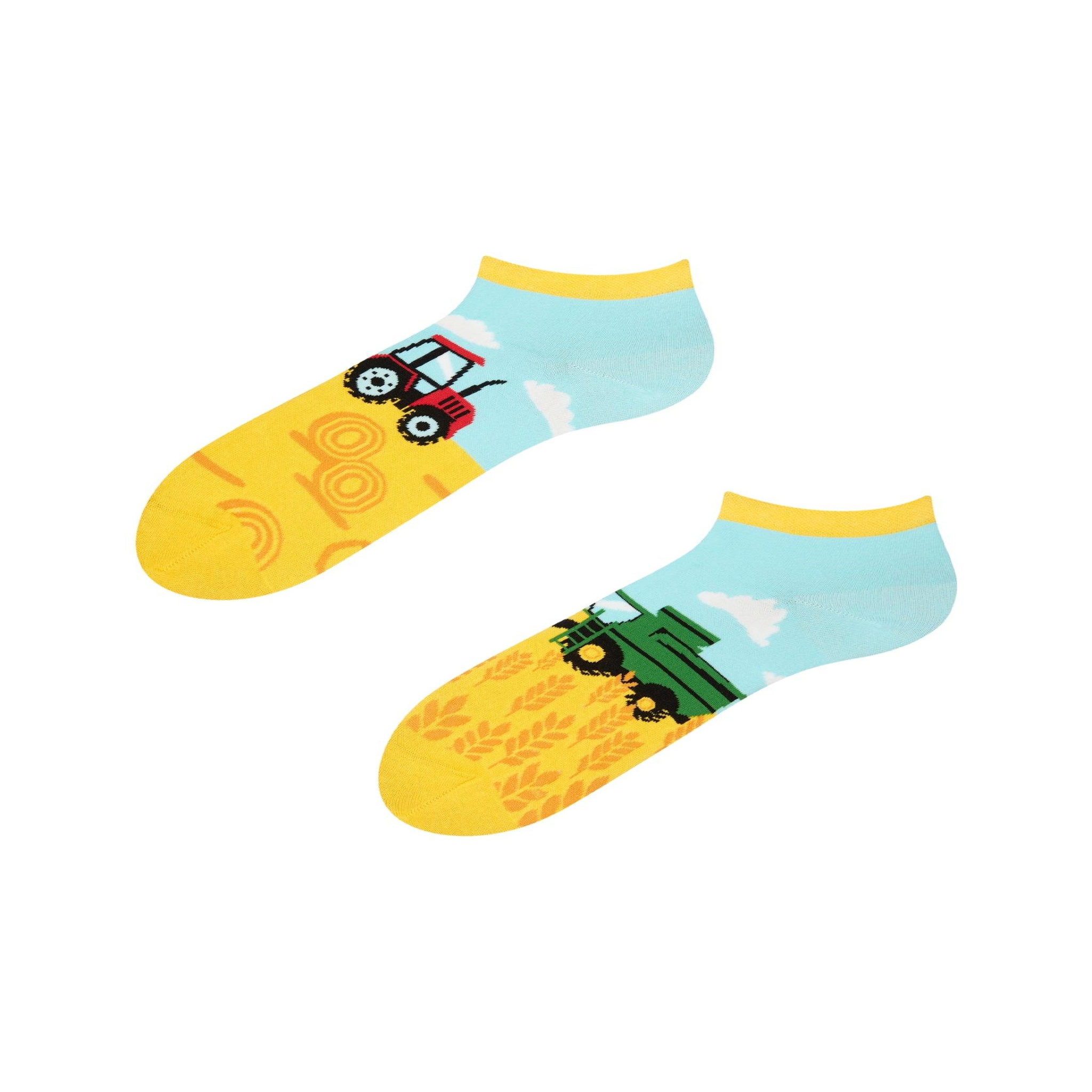 DEDOLES Socquettes tracteurs. Coloris disponibles : Jaune