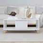 Voir la diapositive 3 : VIDAXL Table basse Blanc brillant 90x50x36,5 cm Bois d'ingenierie