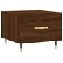 Voir la diapositive 2 : VIDAXL Table basse Chene marron 50x50x40 cm Bois d'ingenierie