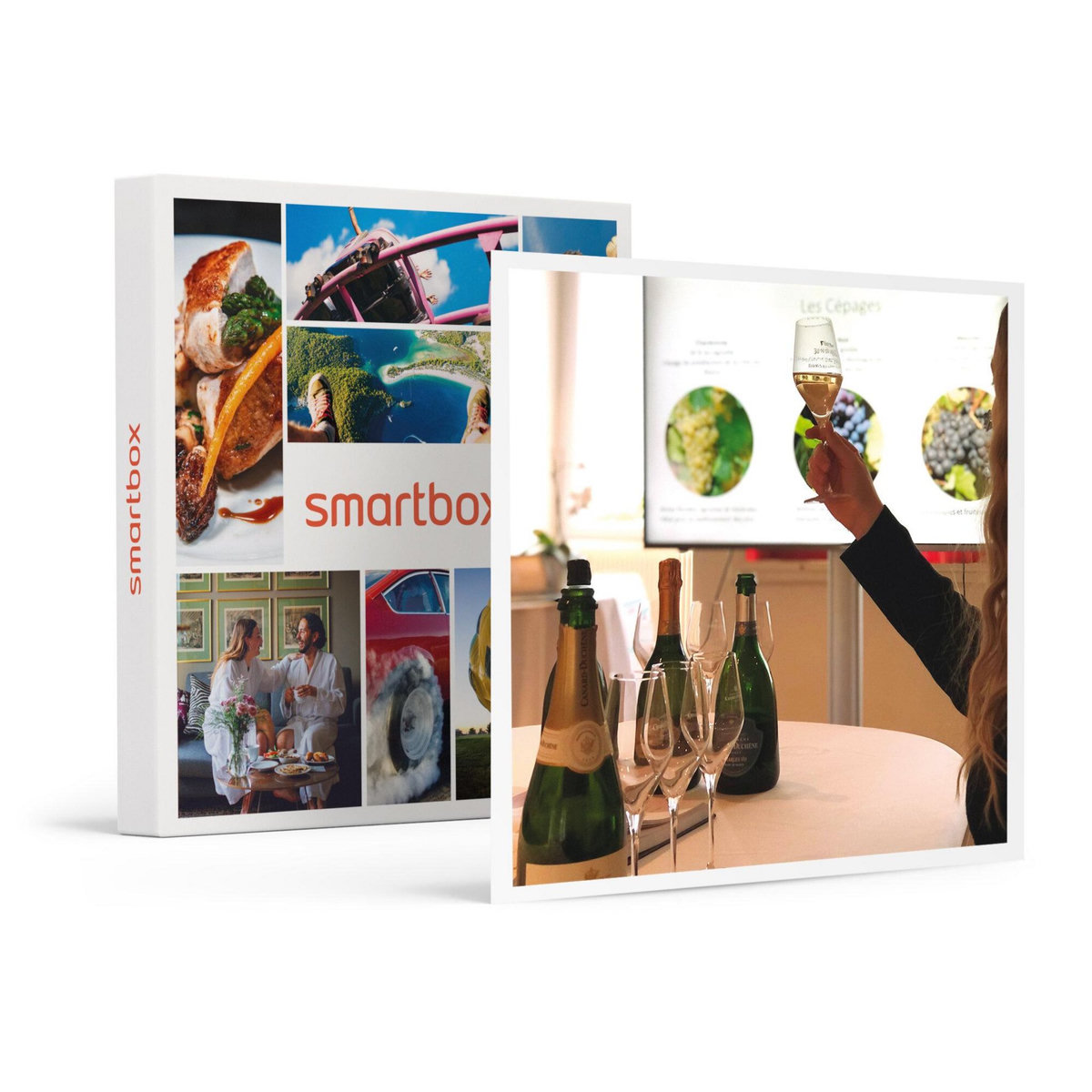 Smartbox Initiation au sabrage de champagne avec dégustation et visite de cave près de Reims - Coffret Cadeau Gastronomie