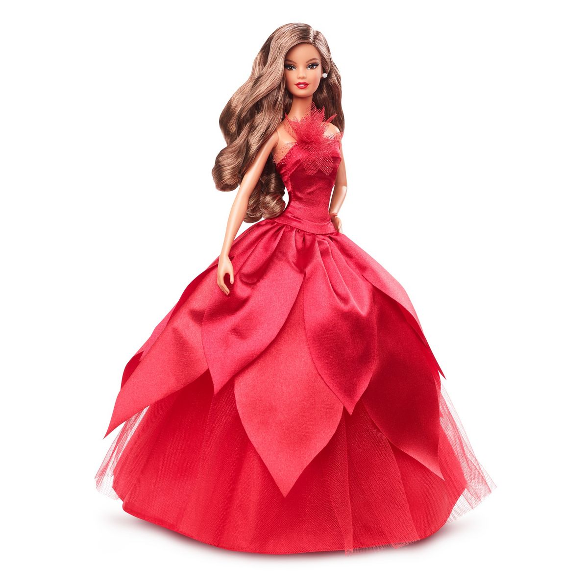 BARBIE Poupée Barbie châtain Joyeux Noel
