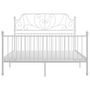Voir la diapositive 3 : VIDAXL Cadre de lit et tete de lit sans matelas blanc 160x200 cm metal