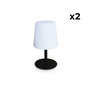 Voir la diapositive 5 : SWEEEK LAMPADA S COLOR - Lot de 2 lampes de table LED de 28cm noire - Lampes de table décorative lumineuse. Ø 16cm