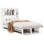 Voir la diapositive 2 : VIDAXL Lit bibliotheque sans matelas blanc 75x190cm bois de pin massif