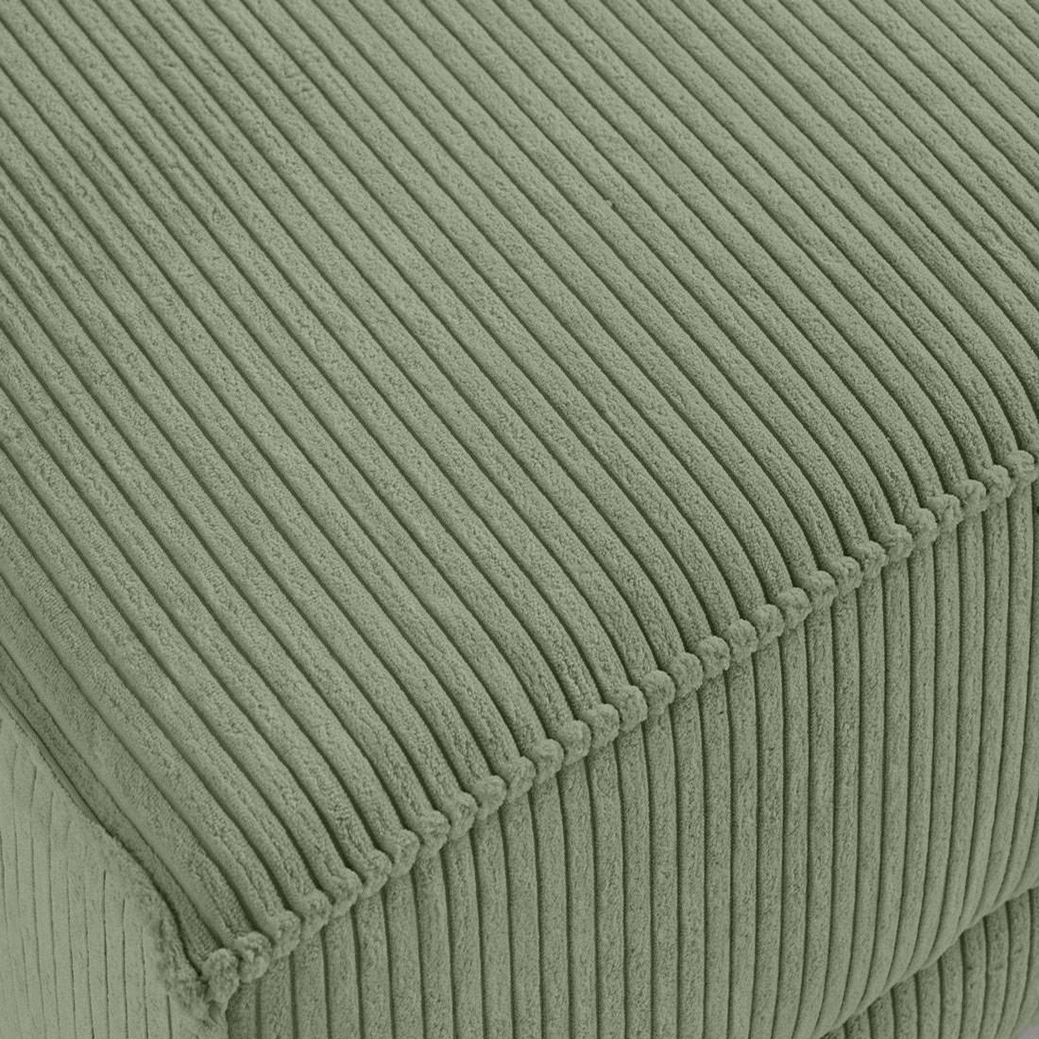 Voir la diapositive 4 : BEST MOBILIER Charlie - pouf - pieds hauts - en velours côtelé