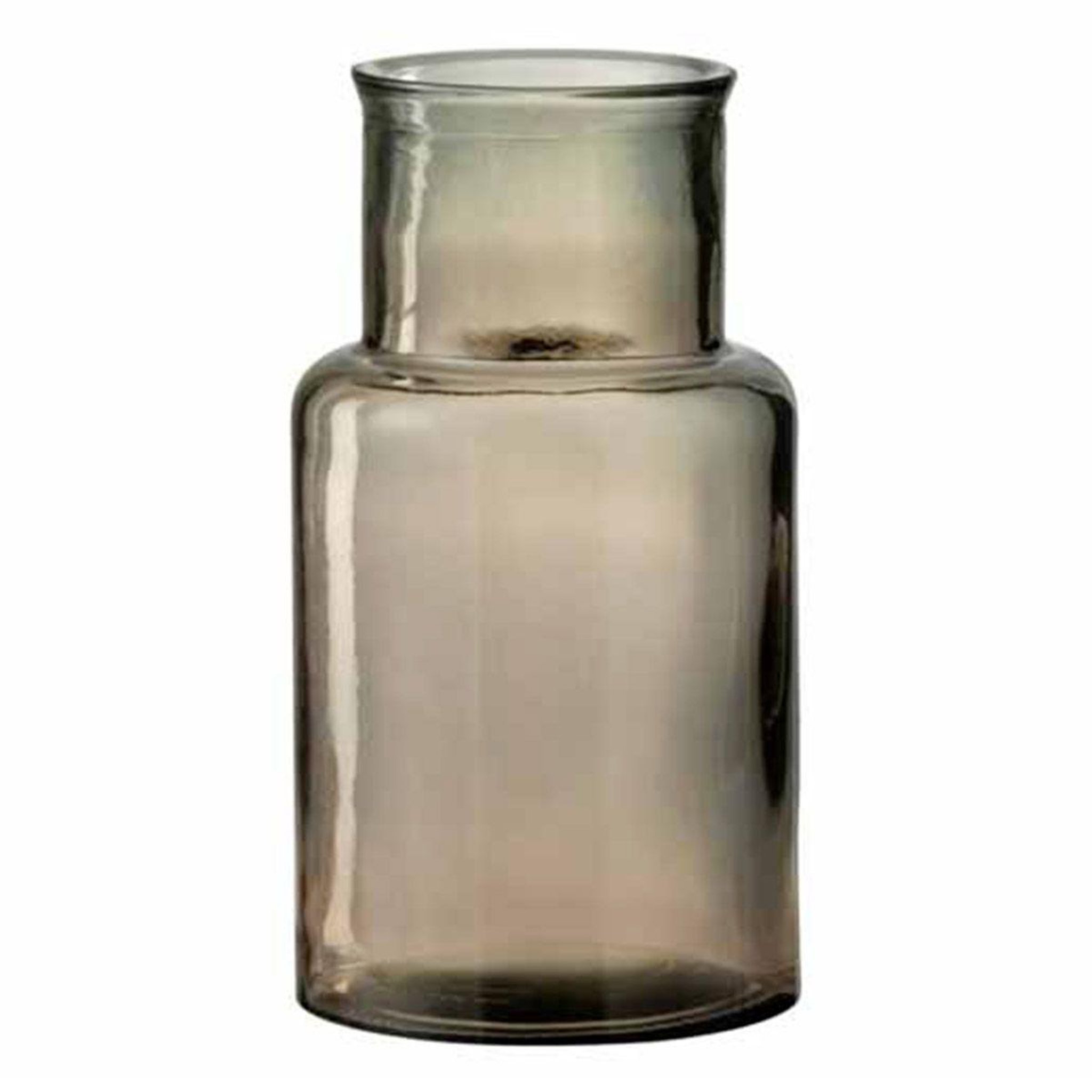 J-LINE Vase cylindrique en verre  tomba  27cm marron