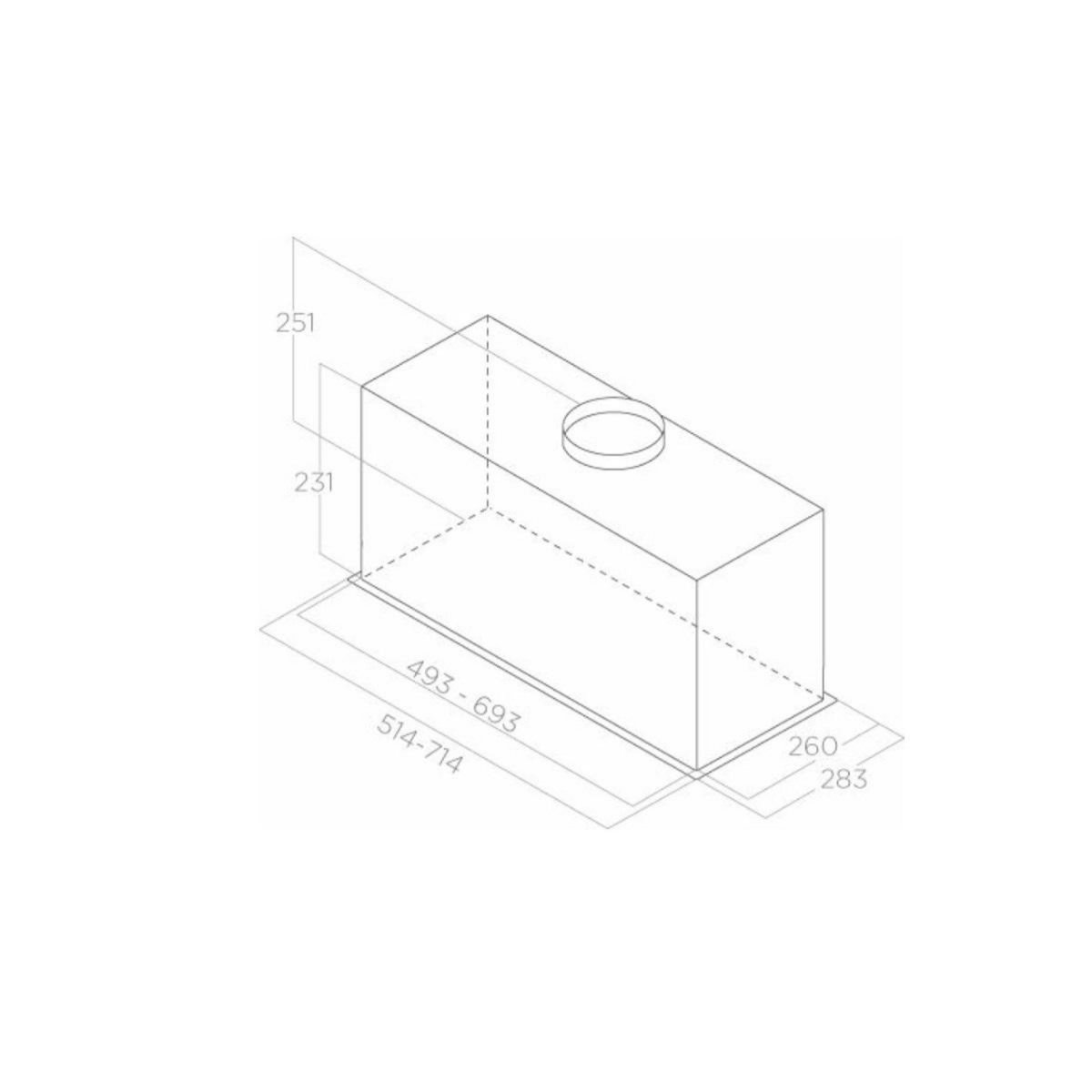 ELICA Groupe filtrant 72cm 580m3/h noir - PRF0181961