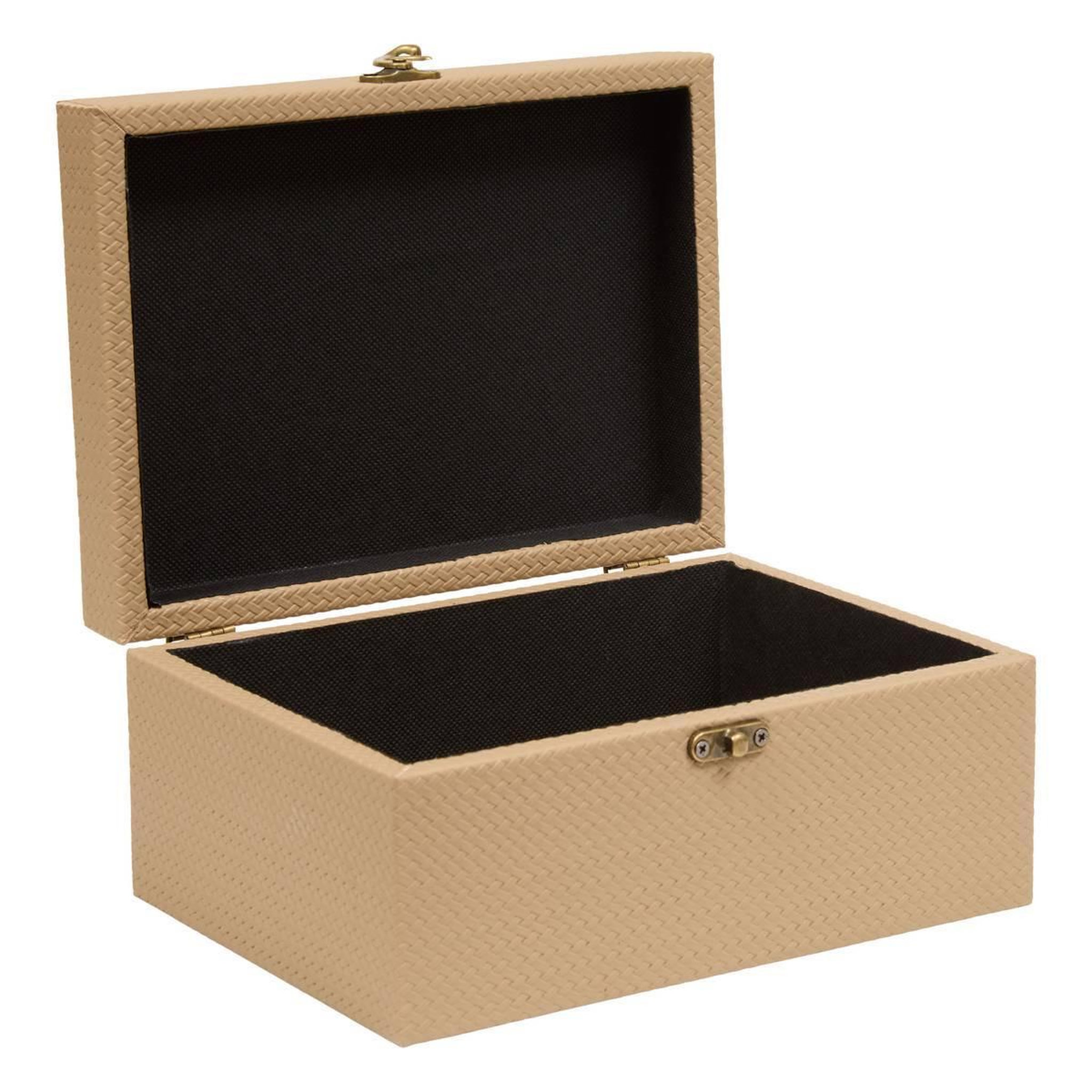 Voir la diapositive 4 : ATMOSPHERA Lot de 4 boîtes de rangement  bonie  25cm taupe