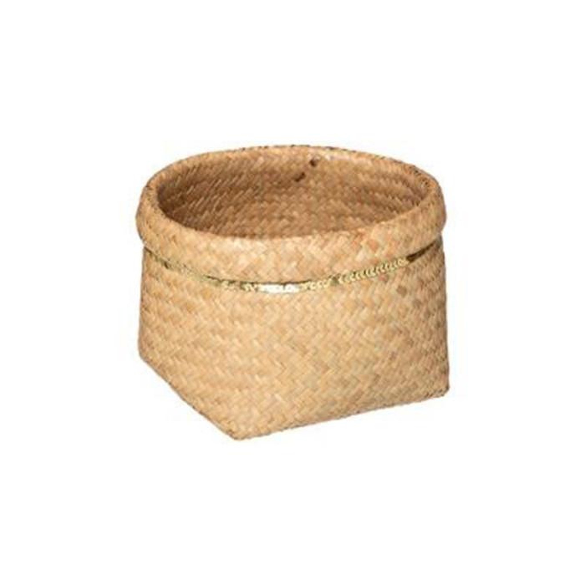 Voir la diapositive 6 : ATMOSPHERA Lot de 5 paniers de rangement  sequins  39cm naturel