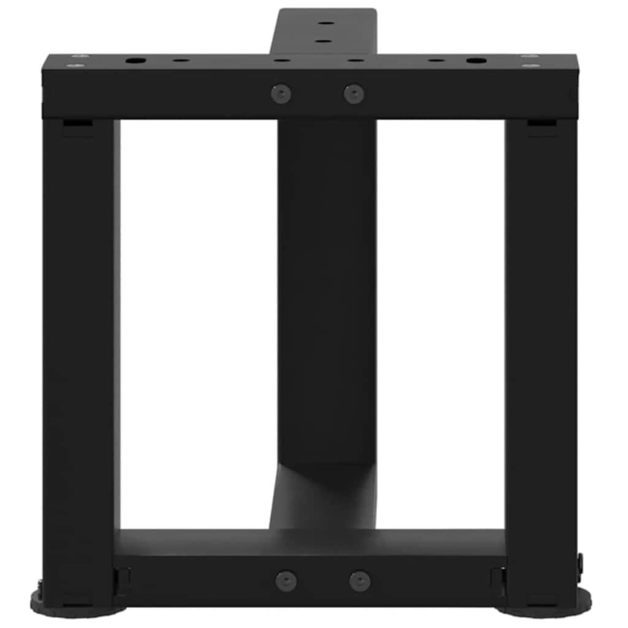Voir la diapositive 5 : VIDAXL Pieds de table basse en forme de T 2 pcs noir 30x25x(30-31) cm