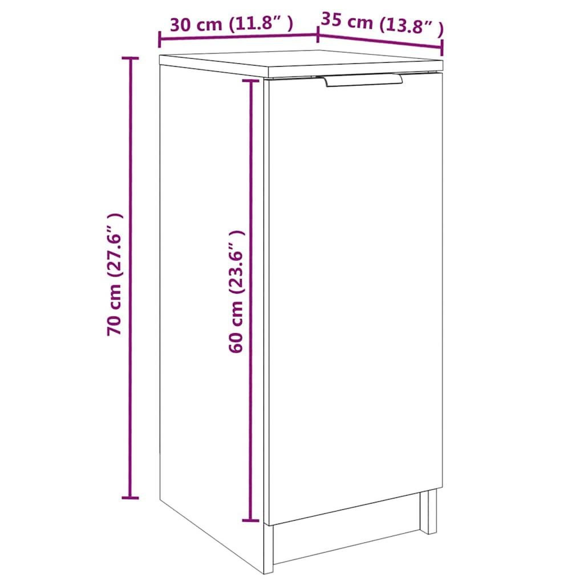 Voir la diapositive 6 : VIDAXL Armoire a chaussures chene fume 30x35x70 cm bois d'ingenierie