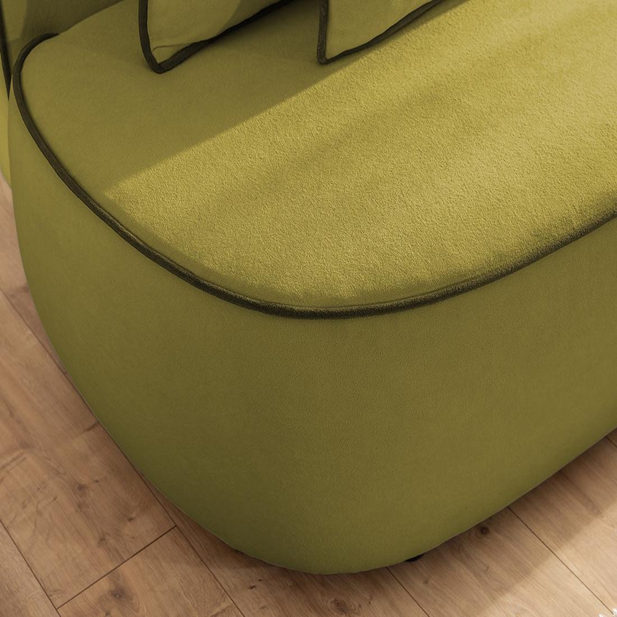 Voir la diapositive 4 : BEST MOBILIER Laurine - canapé droit 3 places convertible avec coffre en velours