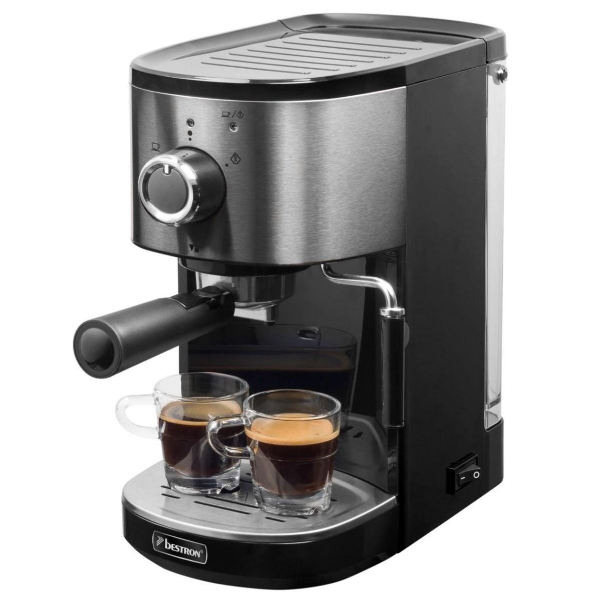 Bestron Machine à expresso 15 bars argent - AES800STE