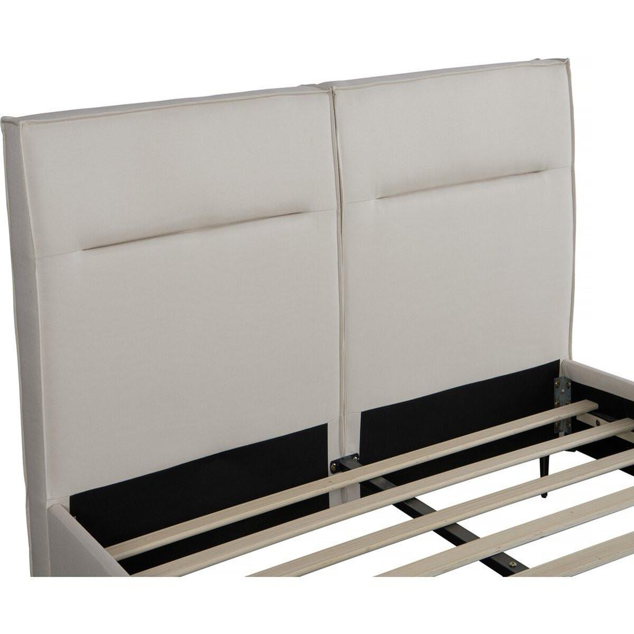 Voir la diapositive 4 : Habitat et Jardin Lit double en tissu design  moritz  - 160 x 200 cm - beige