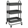 Voir la diapositive 2 : VIDAXL Chariot a 3 niveaux Anthracite 43x34x79 cm Acier