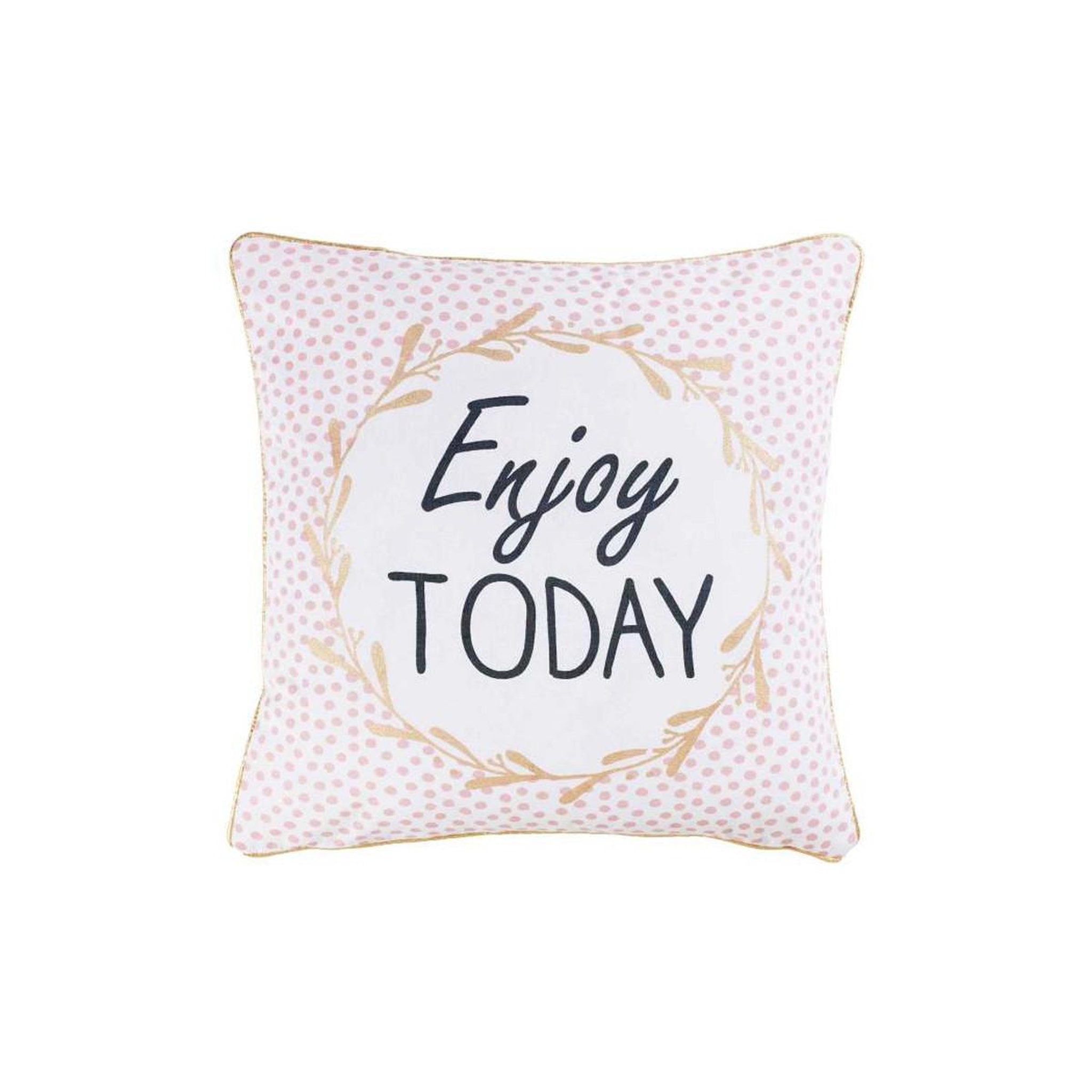 Douceur d'Intérieur Housse de coussin  enjoy  40x40cm rose