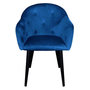 Voir la diapositive 2 : Paris Prix Fauteuil Design en Velours  Glany  81cm Bleu
