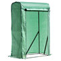 Voir la diapositive 1 : OUTSUNNY Serre de jardin serre à tomates anti-UV dim. 100L x 50l x 150H cm porte zipée déroulante acier PE vert
