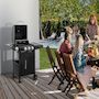 Voir la diapositive 2 : Habitat et Jardin Barbecue gaz  Feria 4  - 4 brûleurs dont 1 latéral - 11.5 kw - Noir