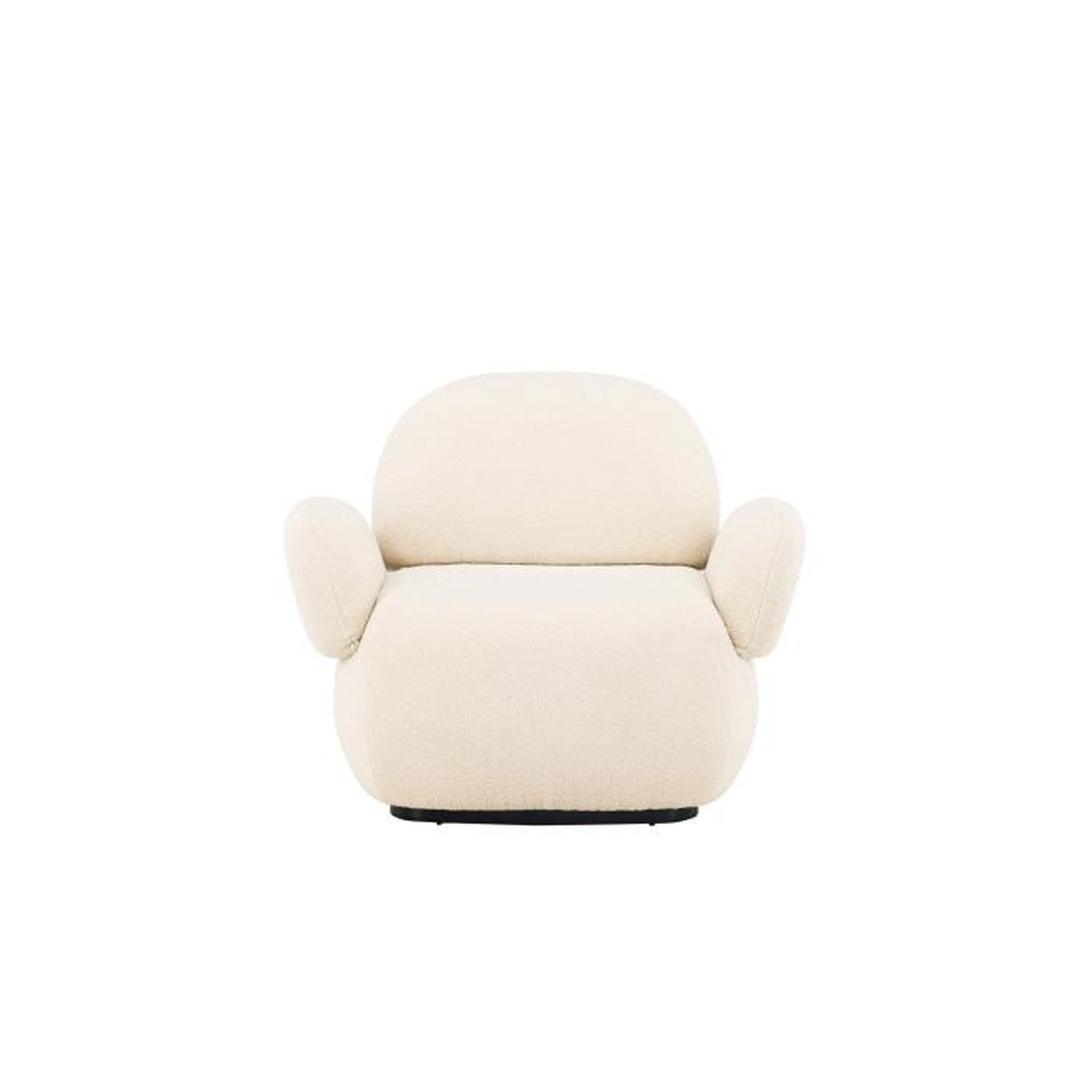 Voir la diapositive 4 : Paris Prix Fauteuil Design Chenille  Sevilla  105cm Beige