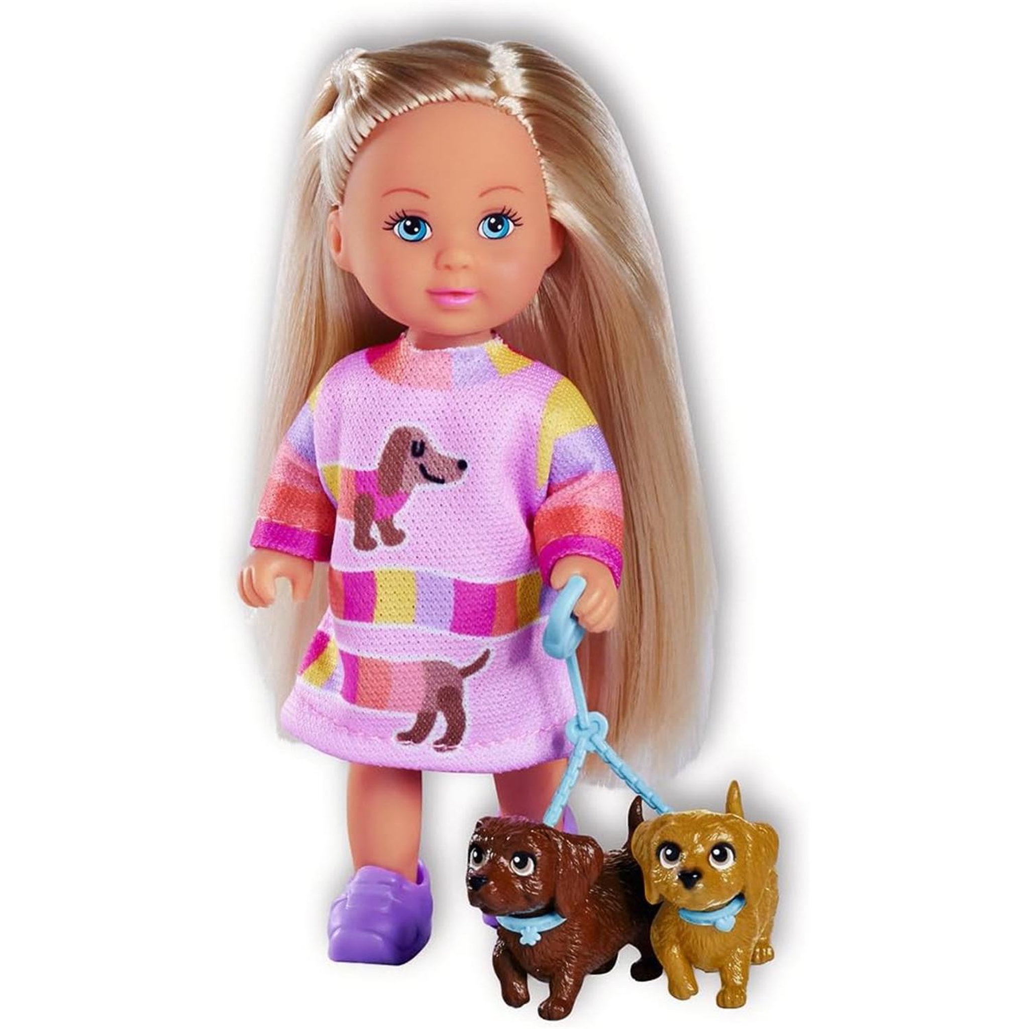 Voir la diapositive 2 : EVI LOVE Evi Love Dogs Poupée mannequin avec deux Teckels en laisse