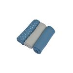 BEBE DOUCEUR Lot de 3 langes en gaze de coton. Coloris disponibles : Bleu, Jaune, Rose