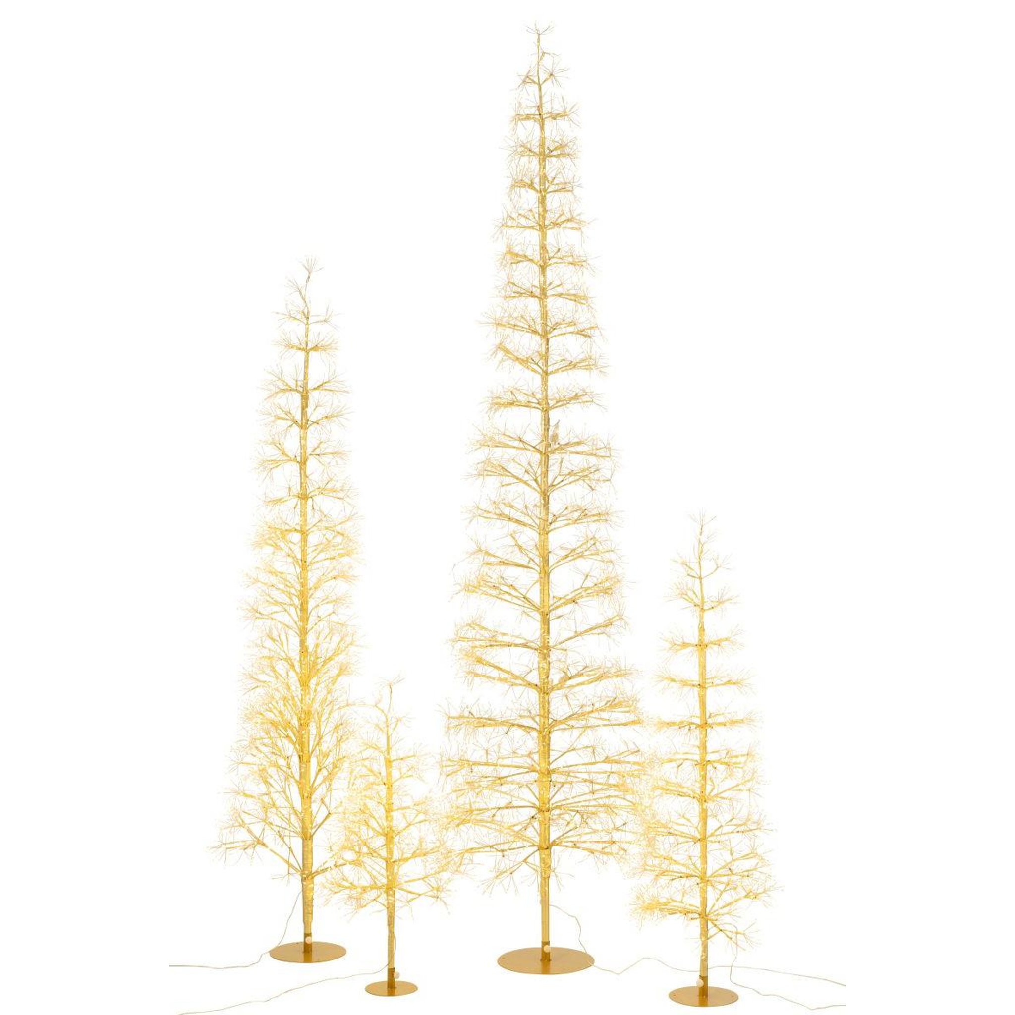 Voir la diapositive 5 : J-LINE Sapin à led en métal  grady  80cm doré