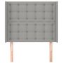 Voir la diapositive 3 : VIDAXL Tete de lit avec oreilles Gris clair 103x16x118/128 cm Tissu