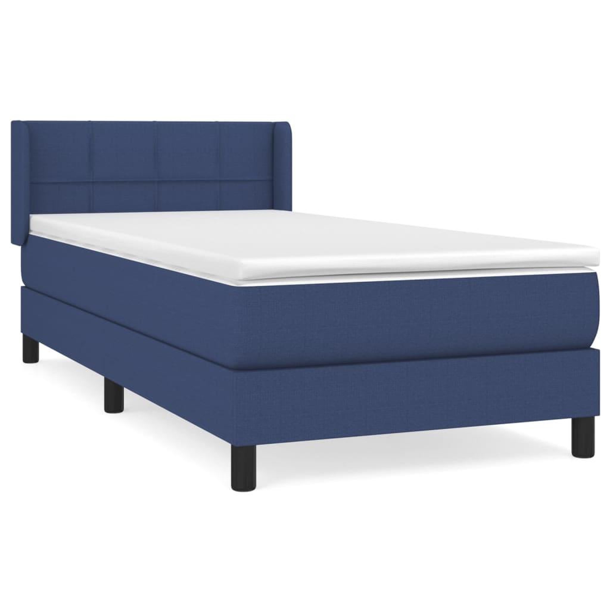 Voir la diapositive 1 : VIDAXL Sommier a lattes de lit avec matelas Bleu 80x200 cm Tissu