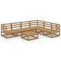 Voir la diapositive 2 : VIDAXL Salon de jardin 7 pcs marron miel bois de pin massif