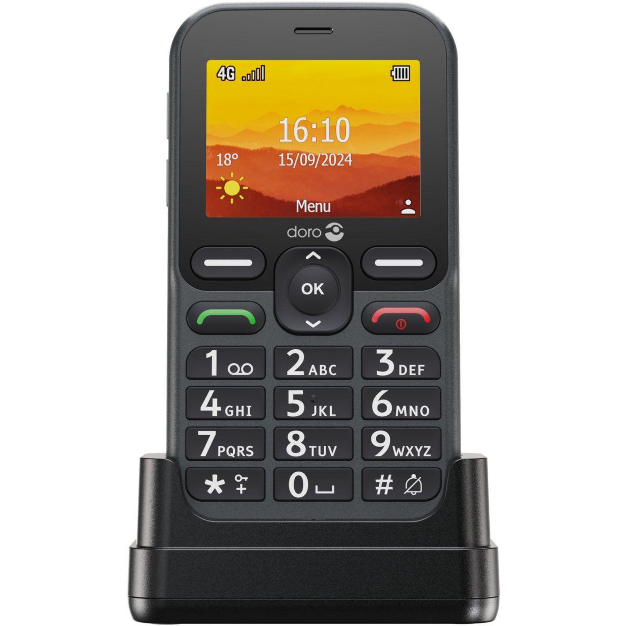 Voir la diapositive 3 : Doro Téléphone portable leva l10 graphite