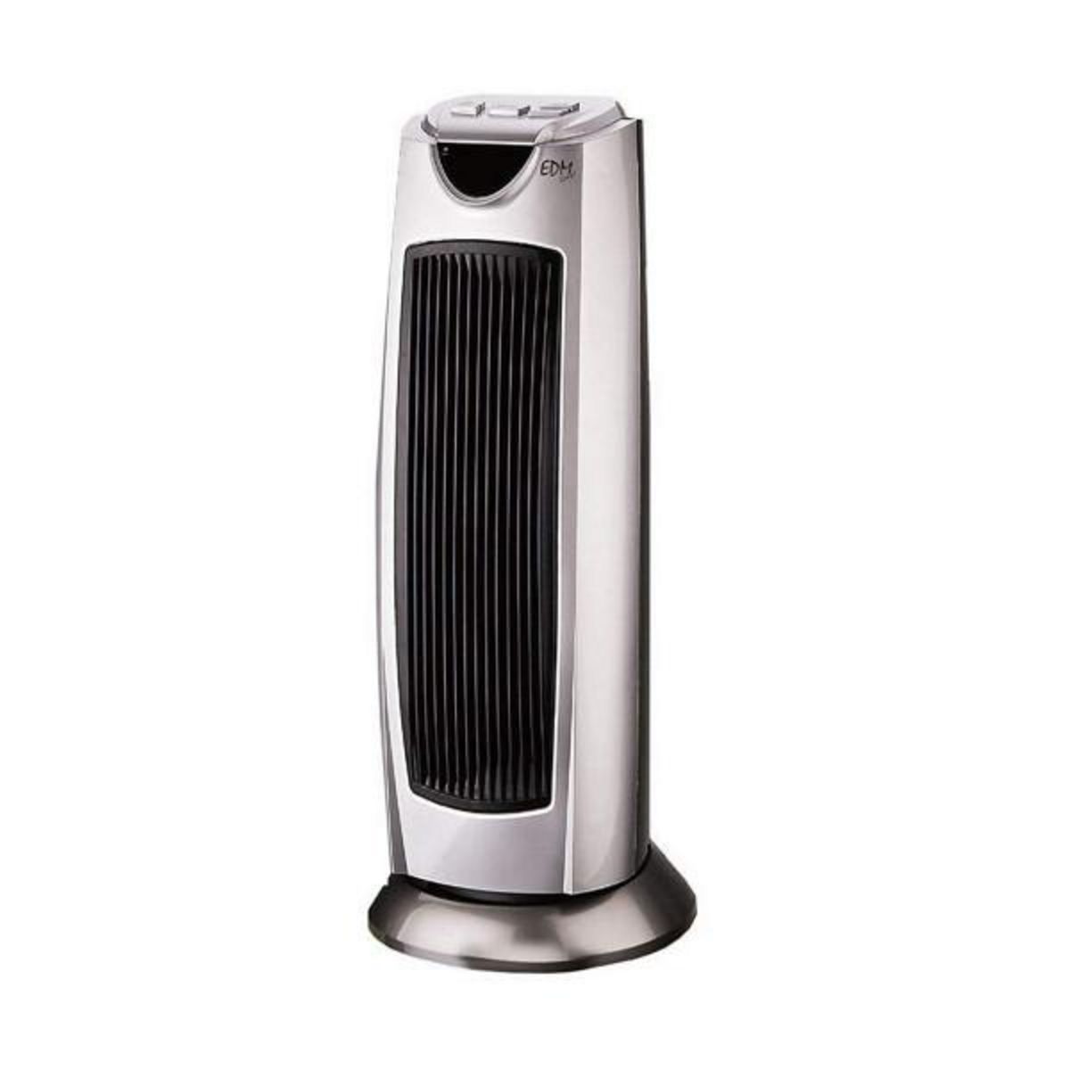 MARKET24 Chauffage Céramique Électrique EDM Oscillant Gris 1000-2000 W