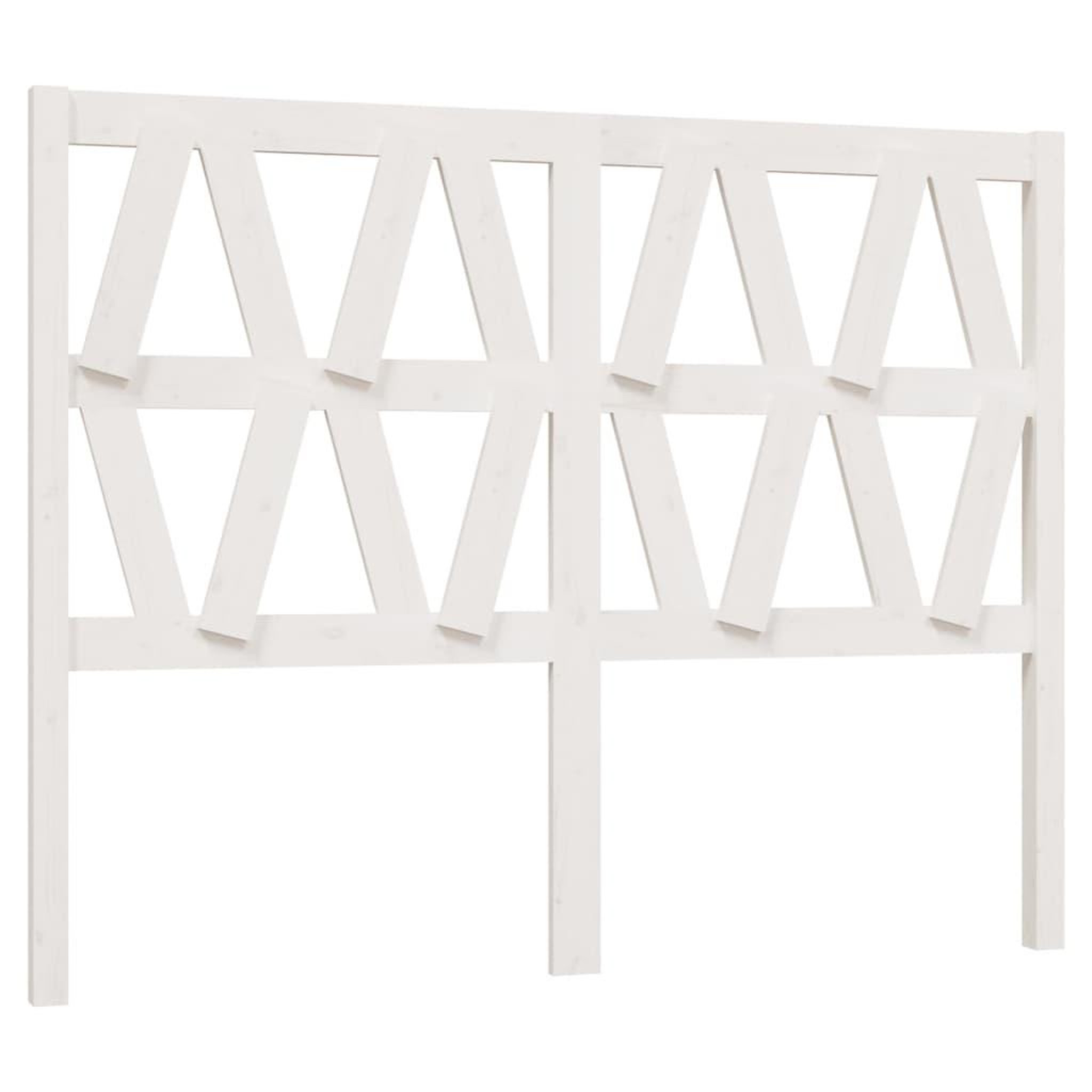 Voir la diapositive 2 : VIDAXL Tete de lit Blanc 146x4x100 cm Bois massif de pin