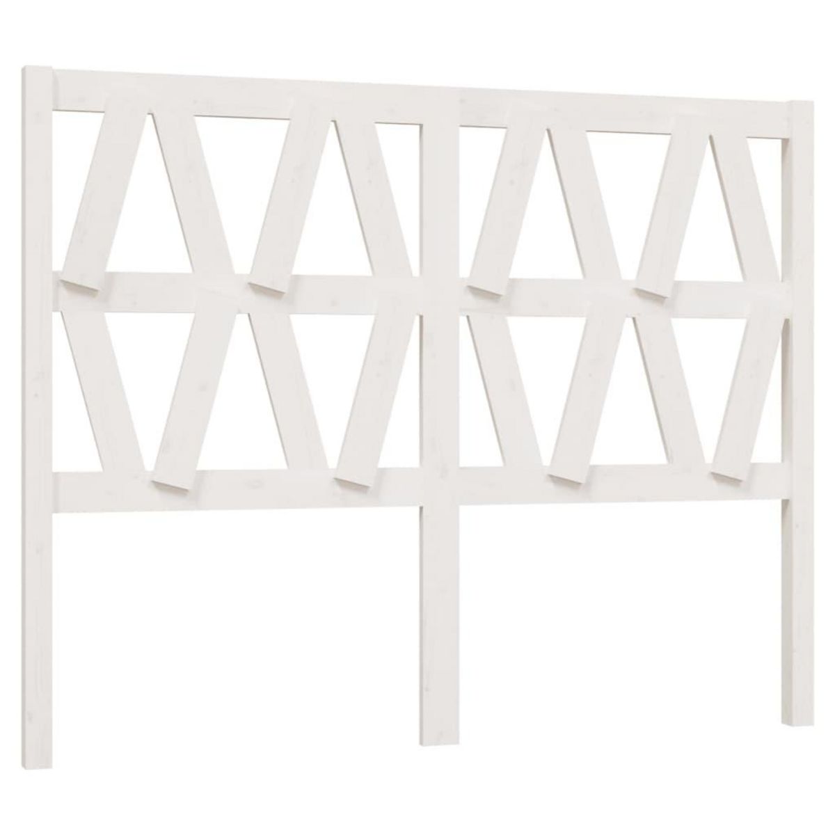 VIDAXL Tete de lit Blanc 146x4x100 cm Bois massif de pin