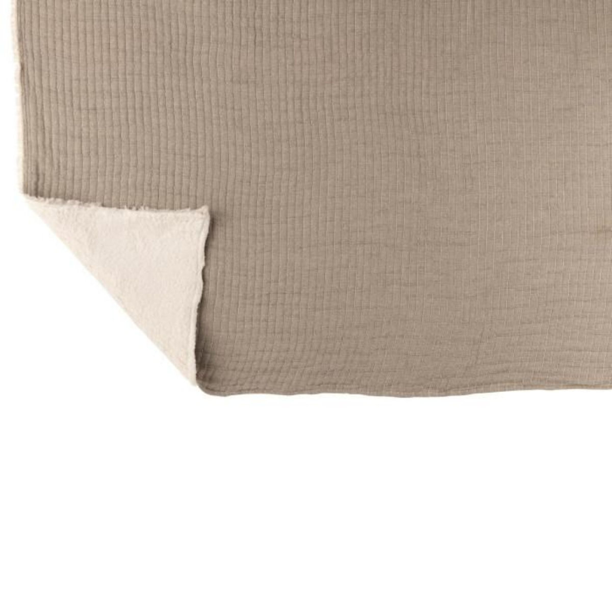 Paris Prix Plaid Déco Lignes  Teddy  130x180cm Gris