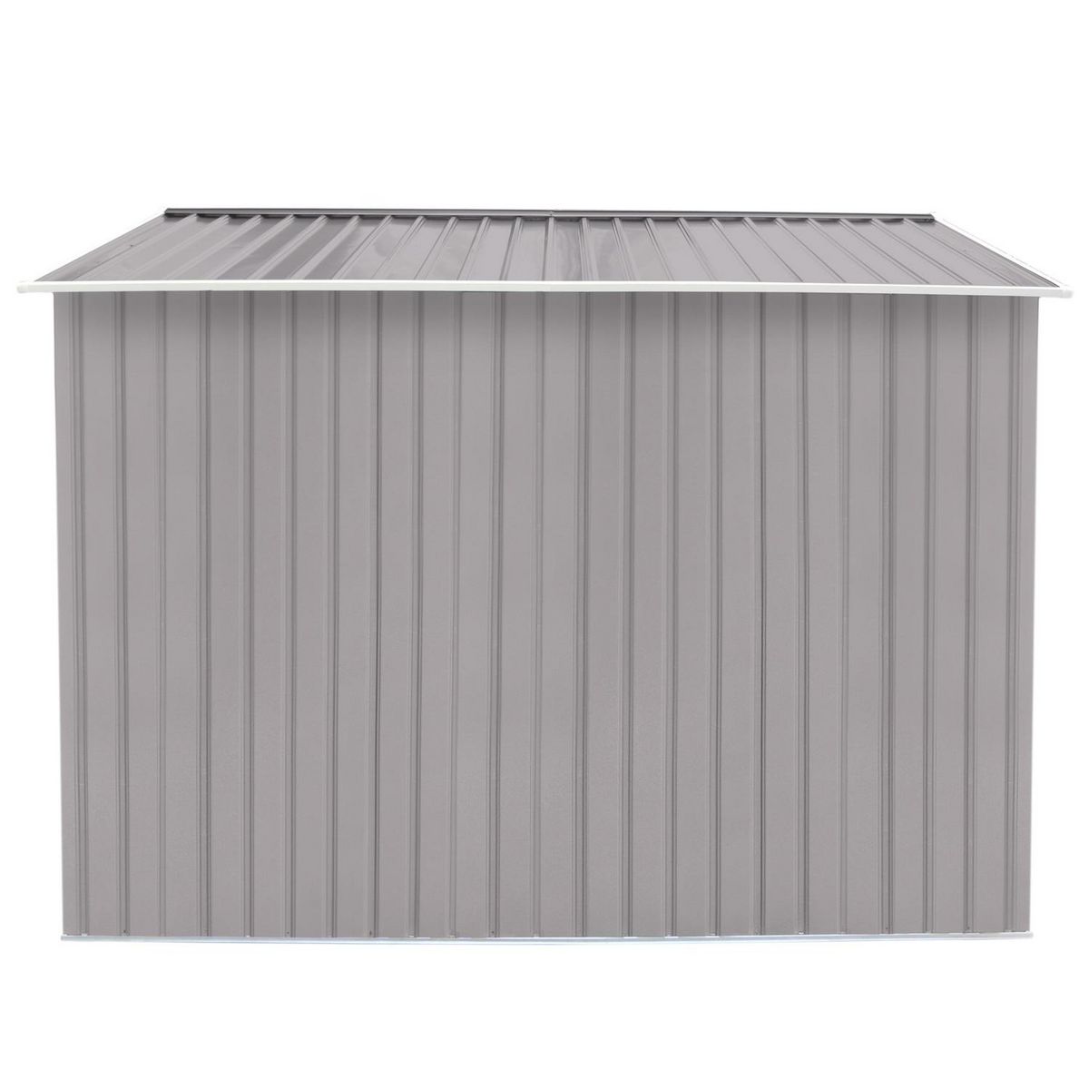 CONCEPT USINE Abri de jardin avec abri bûches 8,72 m² en acier gris VENTOUX