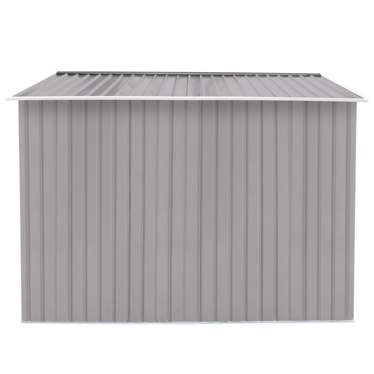 CONCEPT USINE Abri de jardin avec abri bûches 8,72 m² en acier gris VENTOUX